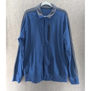 Lululemon Men Athletic Track Jacket Full Zip Blue Gray XL Gym Workout Athleisure